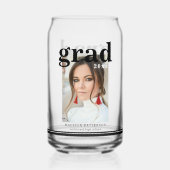 Foto Graduation Party Elegante Moderne Skripte Dosenglas (Rückseite)