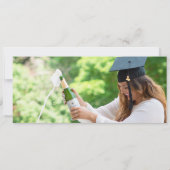 Foto Graduation Party Elegante Moderne Skripte Einladung (Rückseite)