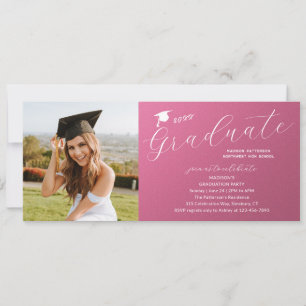 Foto Graduation Party Elegante Moderne Skripte Einladung