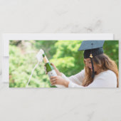 Foto Graduation Party Elegante Moderne Skripte Einladung (Rückseite)