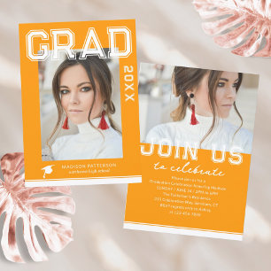Foto Graduation Party Elegante Moderne Skripte Einladung