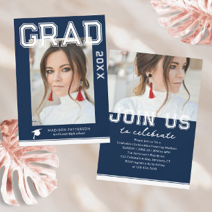 Foto Graduation Party Elegante Moderne Skripte Einladung