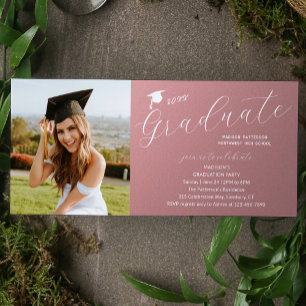 Foto Graduation Party Elegante Moderne Skripte Einladung