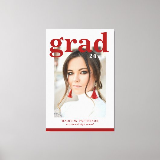 Foto Graduation Party Elegante Moderne Skripte Leinwanddruck (Vorderseite)