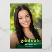 Foto Graduation Party Folieneinladung (Vorderseite)