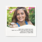 Foto Graduation Party Fun Fakten Custom Serviette (Vorderseite)