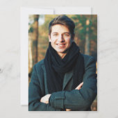 Foto Graduation Party für Aquarellblau Einladung (Rückseite)