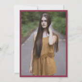 Foto Graduation Party für Blumenrosa Einladung (Rückseite)