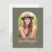 Foto Graduation Party für das moderne Magazin Ankündigungspostkarte (Vorne/Hinten)