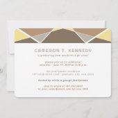 Foto Graduation Party für künstlerische Geofarbenb Einladung (Rückseite)