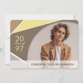 Foto Graduation Party für künstlerische Geofarbenb Einladung (Vorderseite)