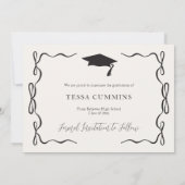 Foto Graduation Party für Schwarze und Weiße Mädch Einladung (Rückseite)