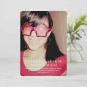 Foto Graduation Party Moderne High School Custom Einladung (Stehend Vorderseite)