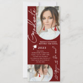 Foto Graduation Party Modernes, elegantes Skript Einladung (Vorderseite)