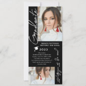 Foto Graduation Party Modernes, elegantes Skript Einladung (Vorderseite)