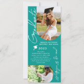 Foto Graduation Party Modernes, elegantes Skript Einladung (Vorderseite)