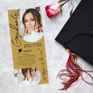 Foto Graduation Party Modernes, elegantes Skript Einladung