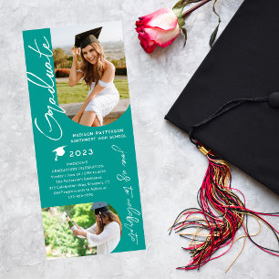 Foto Graduation Party Modernes, elegantes Skript Einladung