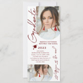 Foto Graduation Party Modernes, elegantes Skript Einladung (Vorderseite)