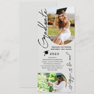 Foto Graduation Party Modernes, elegantes Skript Einladung