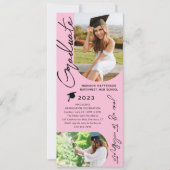 Foto Graduation Party Modernes, elegantes Skript Einladung (Vorderseite)