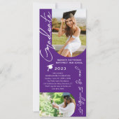 Foto Graduation Party Modernes, elegantes Skript Einladung (Vorderseite)