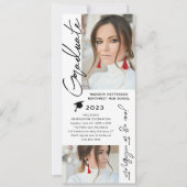 Foto Graduation Party Modernes, elegantes Skript Einladung (Vorderseite)