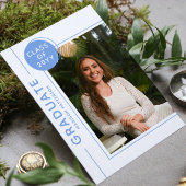 Foto Graduation Party Modernes Script Blue