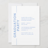 Foto Graduation Party Modernes Script Blue (Rückseite)