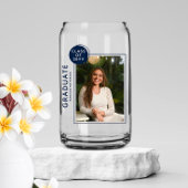 Foto Graduation Party Modernes Script Blue Dosenglas