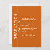 Foto Graduation Party Modernes Script Orange White (Rückseite)