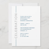 Foto Graduation Party Modernes Script Silver Blue (Rückseite)