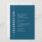 Foto Graduation Party Modernes Script Silver Blue (Rückseite)
