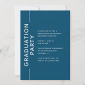Foto Graduation Party Modernes Script Silver Blue (Rückseite)