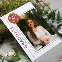 Foto Graduation Party Modernes Skript Terracotta