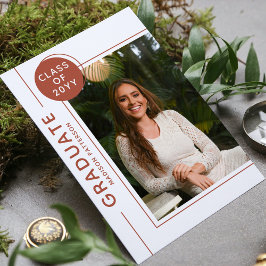 Foto Graduation Party Modernes Skript Terracotta