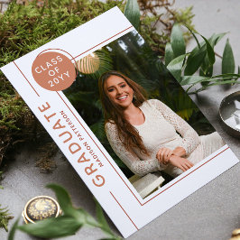 Foto Graduation Party Modernes Skript Terracotta