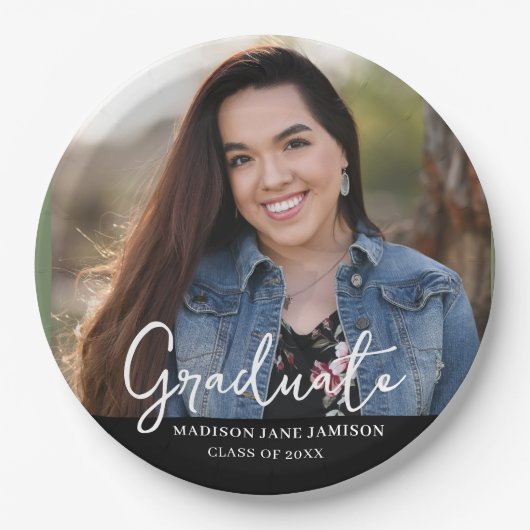 Foto Graduation Party Pappteller (Vorderseite)