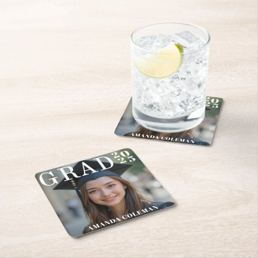 Foto Graduation Party Rechteckiger Pappuntersetzer (Vor Ort)