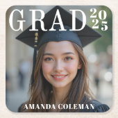 Foto Graduation Party Rechteckiger Pappuntersetzer (Vorderseite)