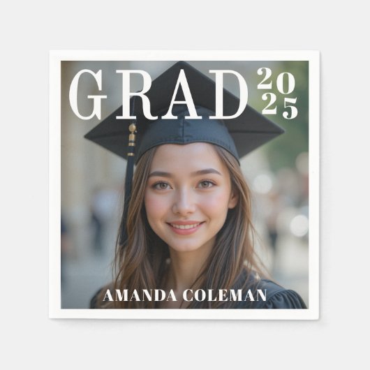 Foto Graduation Party Serviette (Vorderseite)