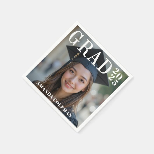 Foto Graduation Party Serviette (Ecke)