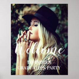 Foto Graduation Party Willkommen Personalisiert Poster