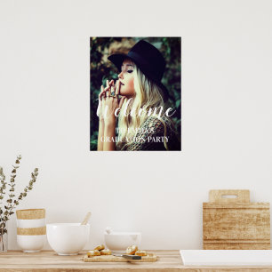 Foto Graduation Party Willkommen Personalisiert Poster