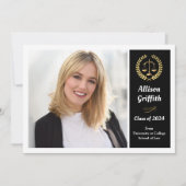 Foto-Graduationspartei der Black Law School Einladung (Vorderseite)