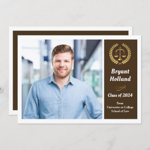 Foto-Graduationspartei der Brown & Gold Law School Einladung