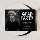 Foto-Graduationspartei für weißes Spray Einladung