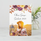 Foto-Graduiertenkarte Einladung (Stehend Vorderseite)