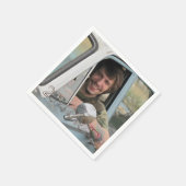 Foto-Graduiertenparty Grunge Brown Serviette (Ecke)