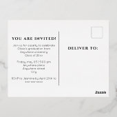 Foto Graduierung Party Einladung Postkarte (Rückseite)